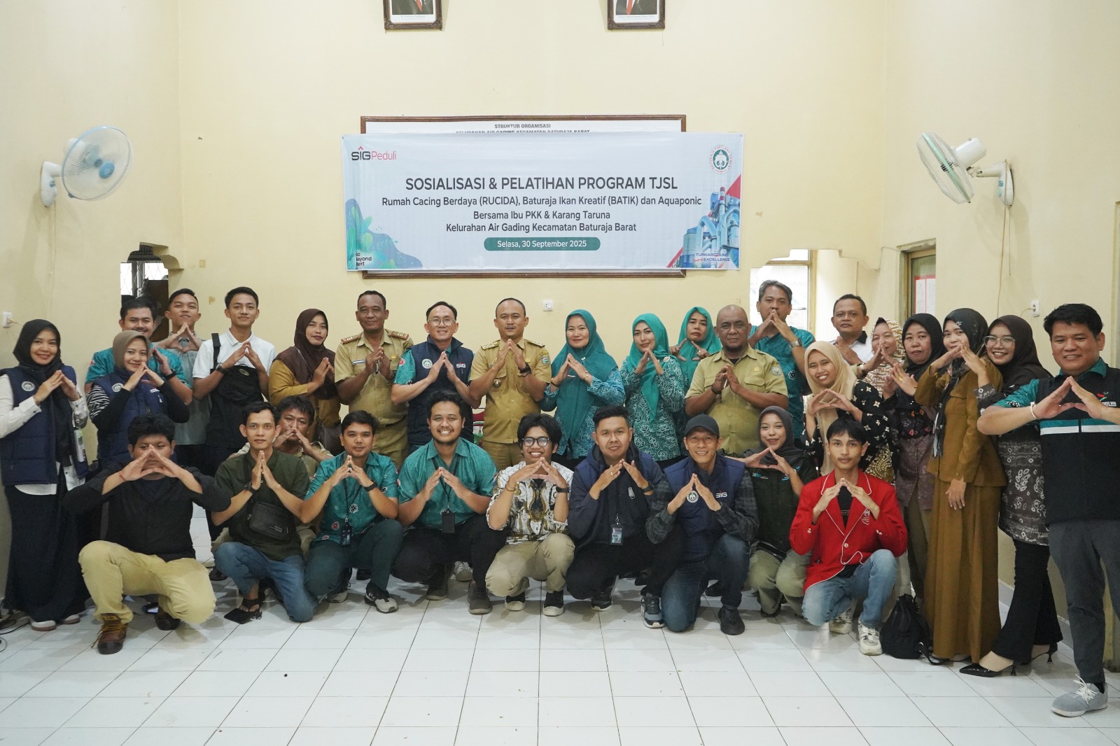 Semen Baturaja Kenalkan Tiga Program Unggulan untuk  Pemberdayaan Warga kelurahan Air Gading